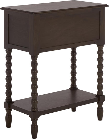 SAFAVIEH Furniture - Athena 3-Drawer Console Table - Dark Chocolate - Solid Wood - Farmhouse Classic Design - Ideal for Entryway, Living Room, Hallway, 23.5" W x 13" D x 29.5" H (CNS5703D)