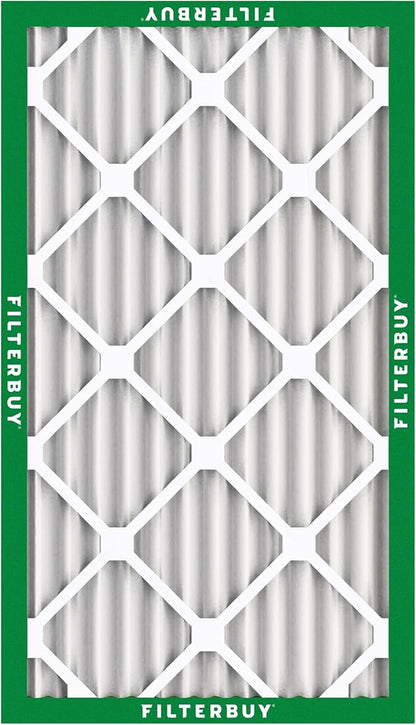 Filterbuy 8x30x2 Air Filter MERV 8 Essential Dust & Allergy Defense (6-Pack), Electrostatic Pleated HVAC AC Furnace Filters Replacement, Made in USA (Actual Size: 7.50 x 29.50 x 1.75)