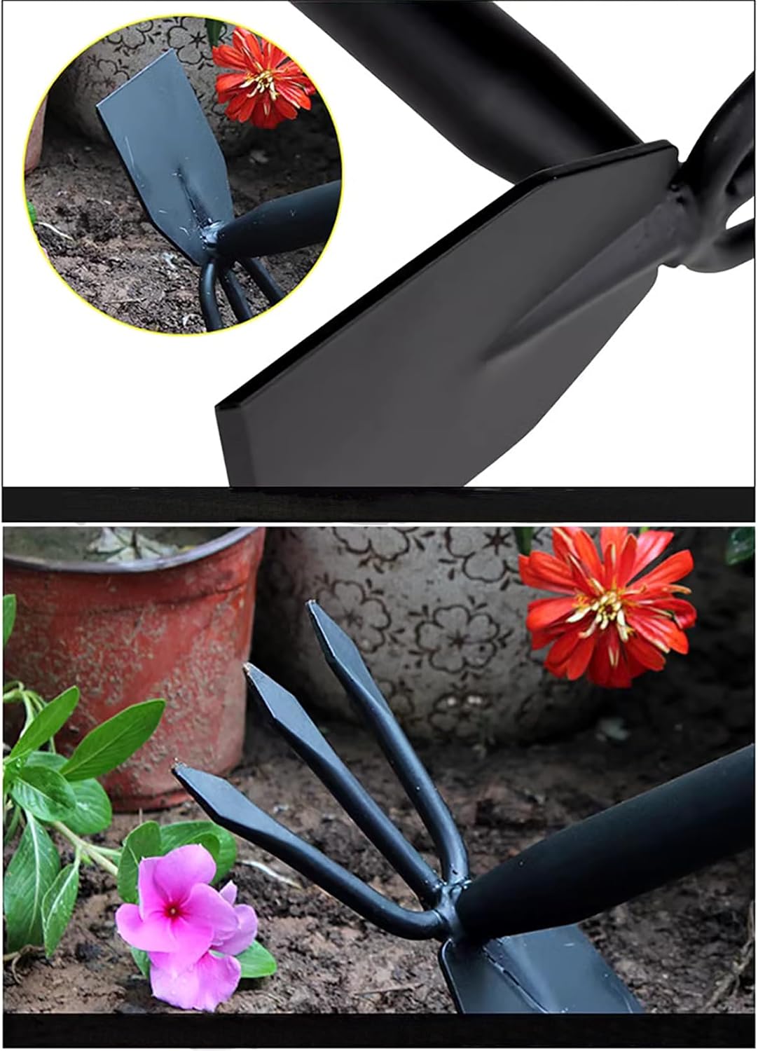 Hoe and Cultivator, Hoe Garden Tool, Hand Hoe Cultivator Garden Tool, Thickened Manganese Steel, Garden Hoe for Weeding, Planting, Loosening Soil, Digging
