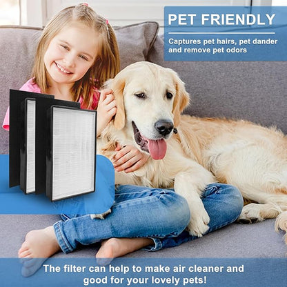 A2 Filter Replacement for 3M Filtrete Room A2 Models FAP-C02-A2 FAP-C03-A2 FAP-T03-A2, 2 Post-Filters + 4 Carbon pre-Filters, Part No.1150101
