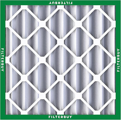 Filterbuy 13.25x13.25x4 Air Filter MERV 8 Essential Dust & Allergy Defense (5-Pack), Electrostatic Pleated HVAC AC Furnace Filters Replacement, Made in USA (Actual Size: 13.25 x 13.25 x 3.63)