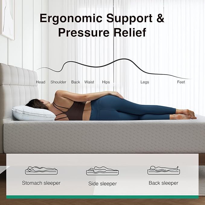 Novilla 12 Inch Full Size Mattress, Full Memory Foam Mattresses in a Box with High-Density Support Foam for Back Pain & Pressure Relief with Contoured Comfort & Motion Isolation Medium Firm Feel