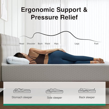 Novilla 14 Inch King Size Mattress, Memory Foam King Mattress for Motion Isolation & Pressure Relieving with Cooling Airflow & High-Density Support Foam Mattresses in a Box
