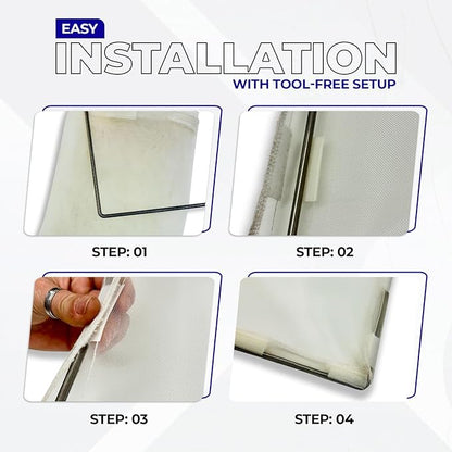 Dexter Lint Screen Replacement – Durable Frameless Dryer Lint Filters for Commercial & Residential Use (9555-057-010) - 8" x 8" x 6" (Pack of 1)