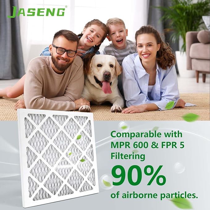Furnace Filters 16x25x1 MERV 8, MPR 600, 2 Pack Air Filter for HVAC/AC Furnace - Actual Size: 15.75"x24.75"x0.75"