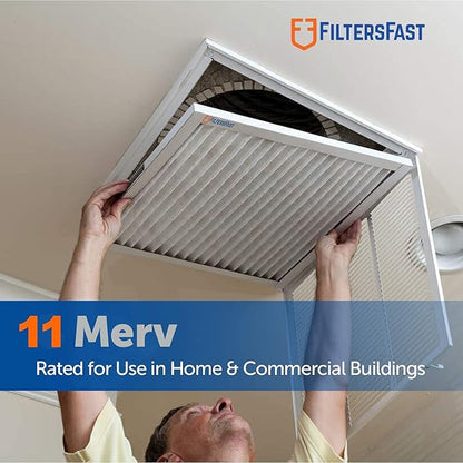 Filters Fast 16x25x1 Air Filter MERV 11, 1" AC Furnace Air Filters, Made in the USA, Actual Size: 15.75"x24.75"x0.75, 6 Pack