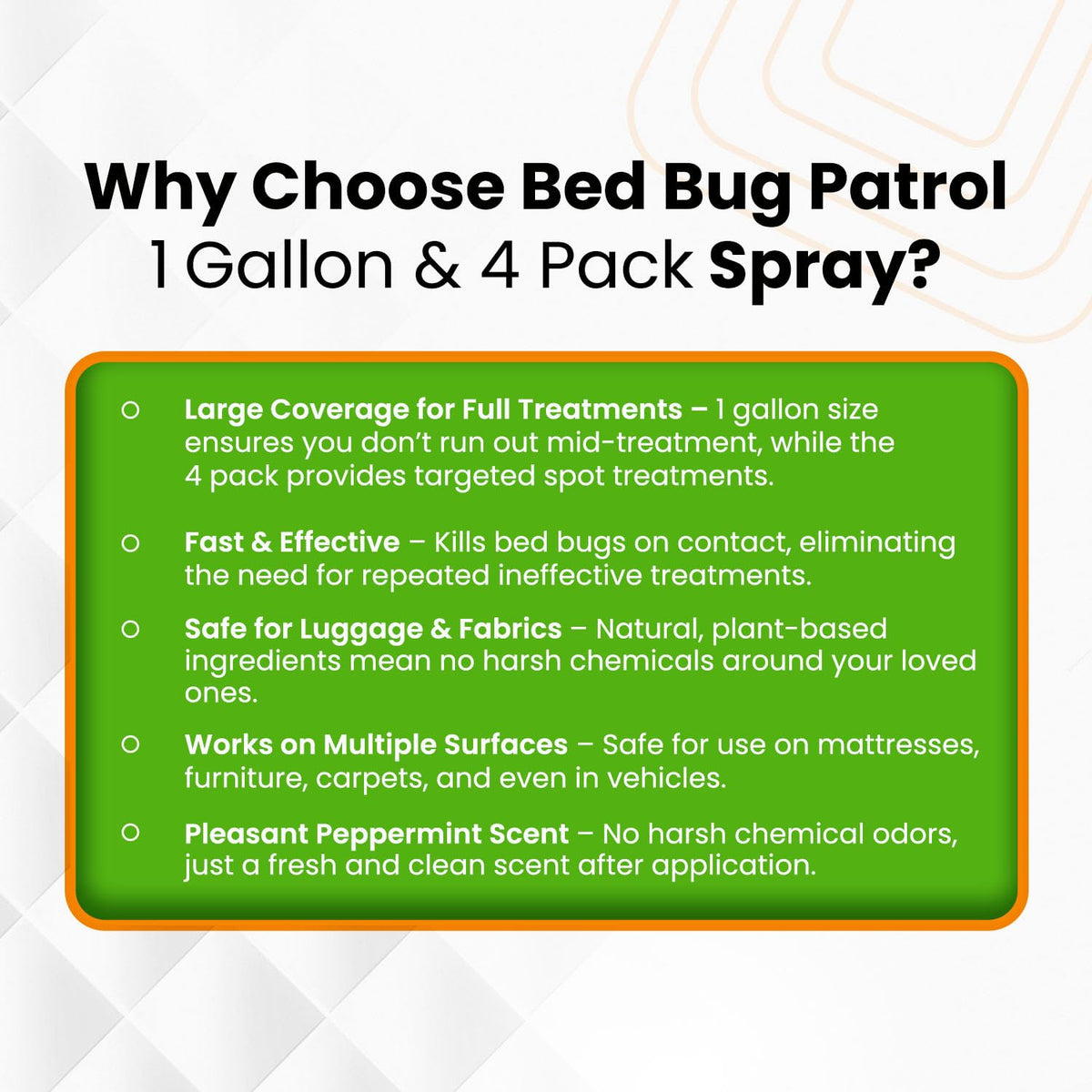 Natural Bed Bug Killer – 1 Gallon Refill (128oz) – Child & Pet Safe, Non-Toxic Spray for Home, Office, Furniture, Mattresses, Cracks & Crevices – Eco-Friendly Bed Bug Treatment