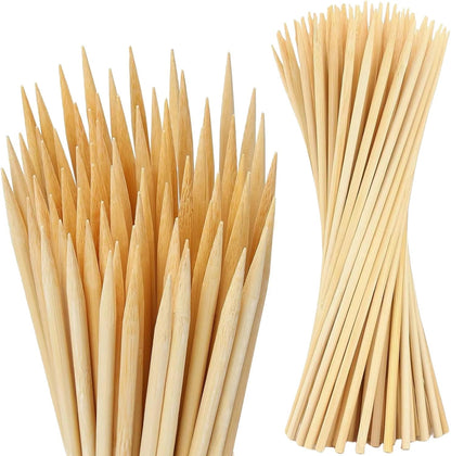 100 PCS 3FT Bamboo Plant Stakes 6.3mm Thick – 36-Inch Bamboo Sticks for Plants, Tomatoes, Beans, Climbing Plants – Smores Sticks & Marshmallow Sticks for Fire Pit and Campfire – VESYMAN