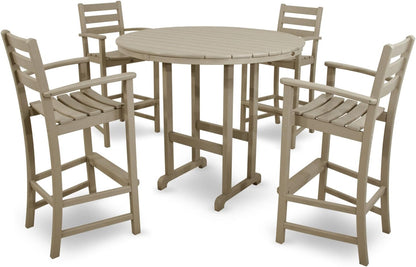 Trex Outdoor Furniture TXRBT248SC Monterey Bay Round Bar Table, 48-Inch, Sand Castle