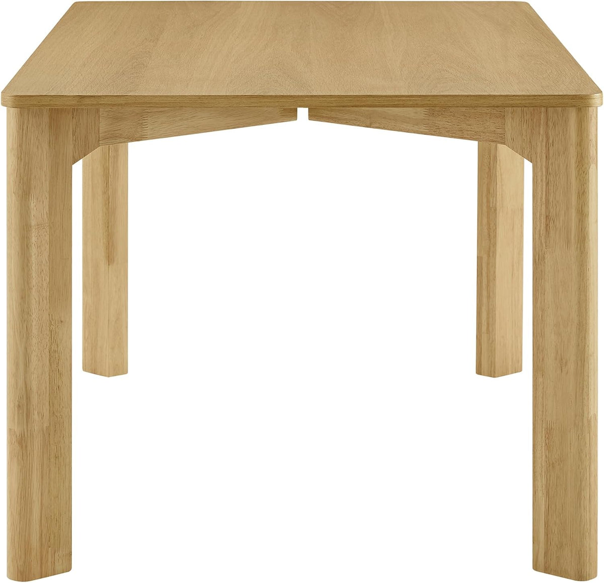 CHITA 59" Mid Century Modern Dining Table for 6, Rectangle Wood Kitchen & Dining Room Table, Solid Rubberwood Frame, Oak Venner