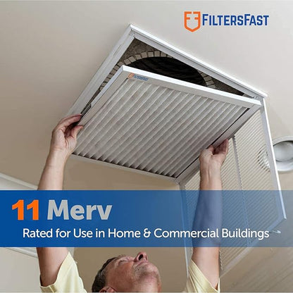 Filters Fast 20x21x1 Air Filter MERV 11, 1" AC Furnace Air Filters, Made in the USA, Actual Size: 19.75x20.75x0.75, 6 Pack