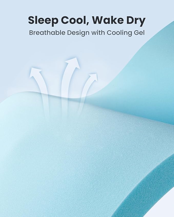 Dreamsmith Queen Size Mattress Topper - 4 Inch Cooling Gel Memory Foam Mattress Pad for Pressure Relief, Bed Topper with Removable Washable Soft Cover Non-Slip, CertiPUR-US & Oeko-Tex Certified