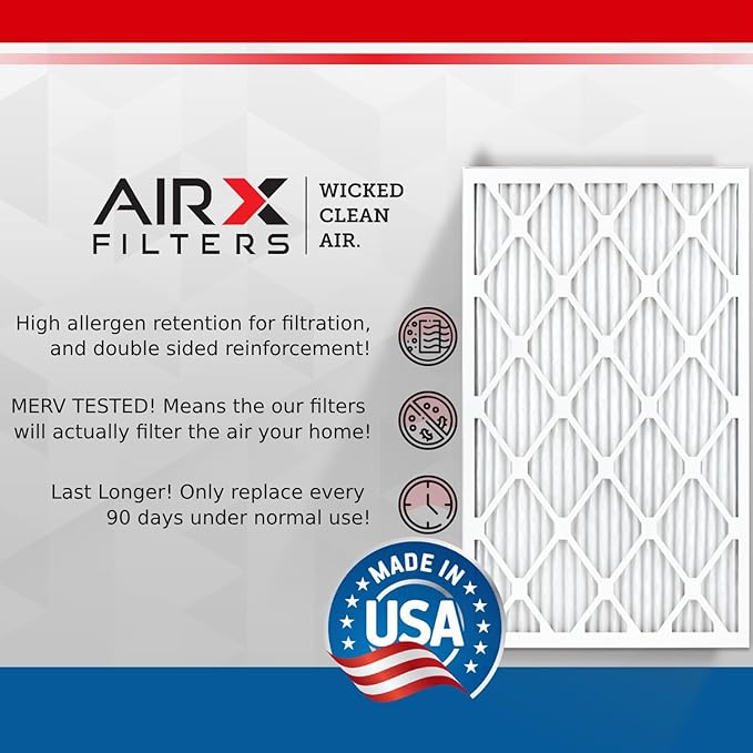 AIRX FILTERS WICKED CLEAN AIR 10x10x1 MERV 13 Electrostatic Pleated Air Conditioner Filter 6 Pack HVAC AC Furnace Filters