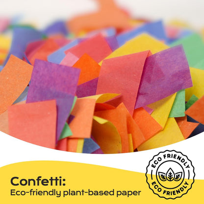 12in Confetti Cannons 6pk,LUMAFIZZ Multicolo Eco-Friendly Confetti Poppers | for Party，Birthday，Christmas Eve，Wedding，New Year Celebration