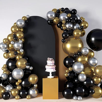 Wedding Arch Covers Spandex Arch Backdrop Covers 6.6FT Arch Stand Cover Arch Covers Stretchy Backdrop for Wedding Birthday Party Decoration Baby Shower (Black, Cover Only)