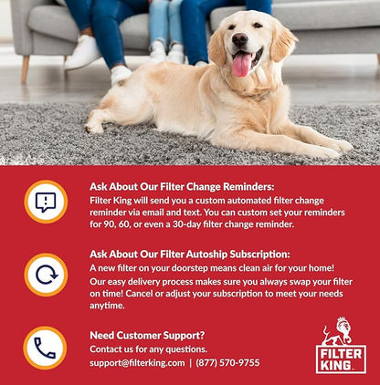 Filter King 12.5x21x1 Air Filter | 4-PACK | MERV 11 HVAC Pleated A/C Furnace Filters | MADE IN USA | Actual Size: 12.5 x 21 x .75"