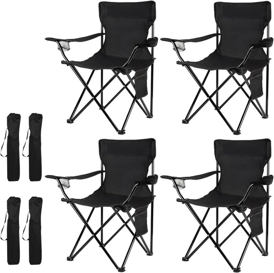 Damei century 4Pack Folding Camping Chairs, Portable for Beach, Lawn | Lightweight, No Assembly,Portable,Save Space