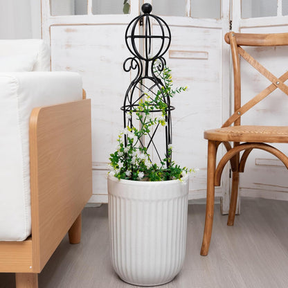 Garden Obelisk Trellis for Climbing Plants - 27.1" x 7.8" -Durable Metal Design, Rust-Proof, Ideal for Indoor & Outdoor Use, Perfect for Roses, Topiaries, and Garden Decor