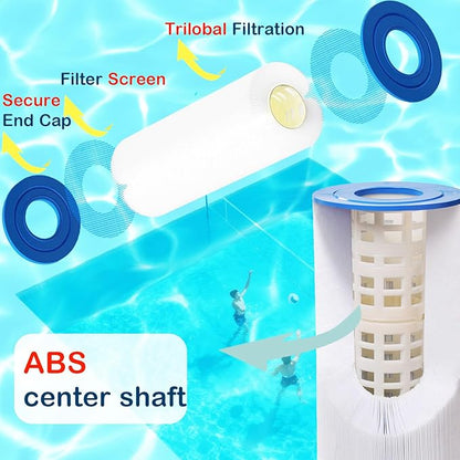Savener® 27002-0150S Pool Filter Cartridges, Replaces Sta-Rite 27002-0150S Pool and Spa D.E. Filter, Compatible with Sta-Rite PLM150 and System 2 Modular Media, with Air Bleed Assembly, 150 Sq. Ft