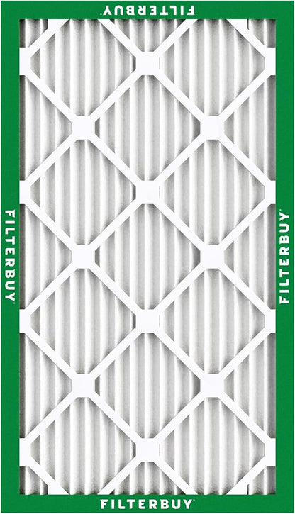 Filterbuy 17x25x1 Air Filter MERV 8 Essential Dust & Allergy Defense (2-Pack), Electrostatic Pleated HVAC AC Furnace Filters Replacement, Made in USA (Actual Size: 16.50 x 24.50 x 0.75)