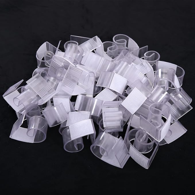 50 Pieces Table Skirt Clips Plastic Tablecloth Clips for Outdoor Party Indoor Outdoor Events 0.8-1.2"