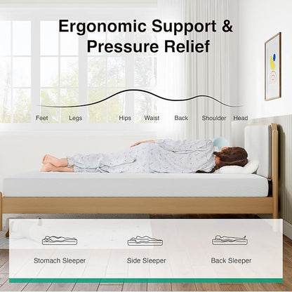 Novilla Twin Mattress 6 Inch, Twin Size Memory Foam Mattress for Kids with Breathable Comfort & High-Density Support Foam for Cool Touch & Enhanced Support Mattresses in a Box