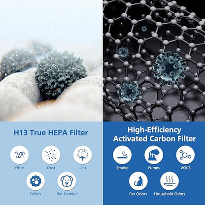 Air Pro HEPA Tri-Power Filter Compatible with Molekule Air Pro | Air Purifier, Multi-Stage Filtration System with Activated Carbon Air Pro Filter, 2 Pack