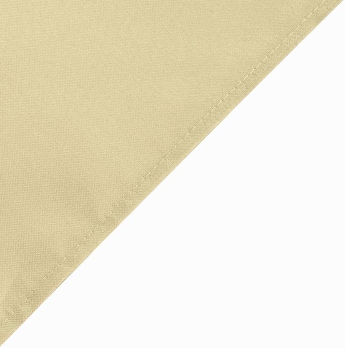 Efavormart 70" Premium Square Polyester Tablecloth for Wedding Kitchen Dining Events - Champagne