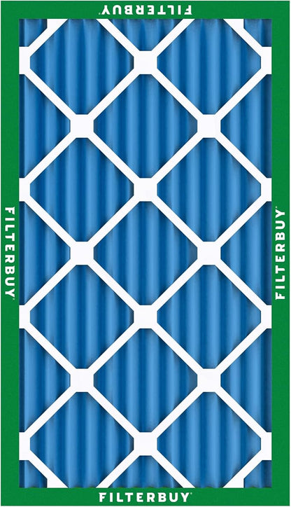 Filterbuy 16x30x2 Air Filter MERV 13 Optimal Smoke & Allergy Defense (3-Pack), Electrostatic Pleated HVAC AC Furnace Filters Replacement, Made in USA (Actual Size: 15.69 x 29.69 x 1.75)