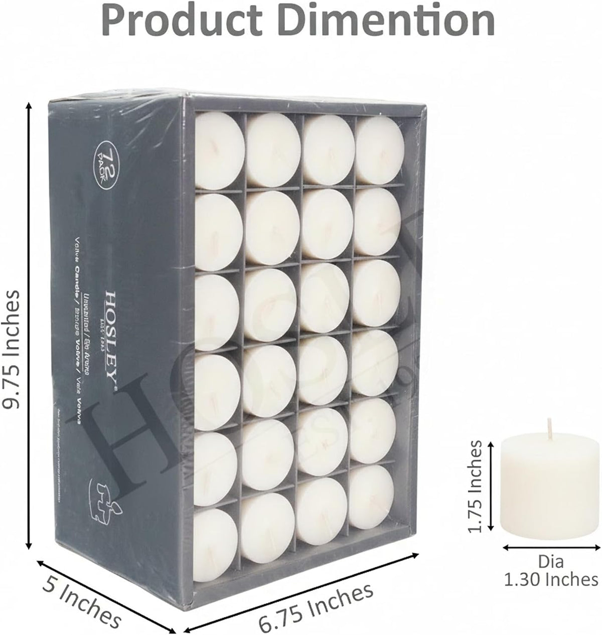 Hosley Unscented White Votive Candles, 72-Pack – Clean-Burning, Long-Lasting 10-12 Hour Burn – Ideal for Weddings, Home Décor, Spa, Events – Bulk Value for Versatile Use