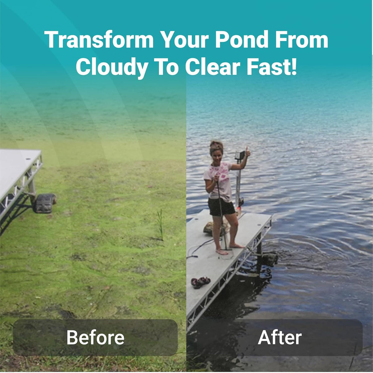 Scott Aerator 3/4 Horse Power 230V Muck Blaster - 150ft Cord | 3/4 Horse Power Aquasweep w/Post Mount | Water Circulator | Water Agitator | Water Mover | Muck Blower