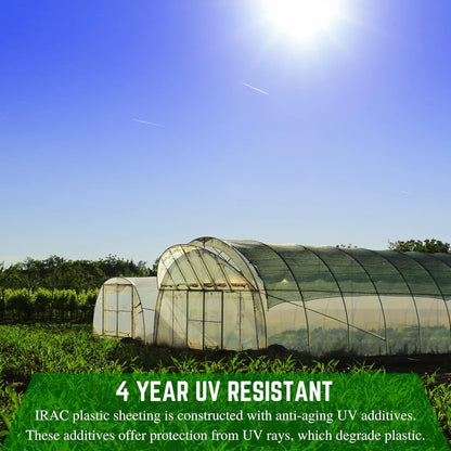 Farm Plastic Supply - Clear Coolmax Greenhouse Plastic Sheeting - 6 Mil - 4 Year UV Resistant Infrared Anti-Condensate Green House Covering Thermal Greenhouse Plastic 6 mil (20' x 60')