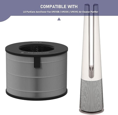 Ontheone U9CV2B HEPA Filter Replacement Compatible with LG PuriCare AeroTower Fan U9CV2B / U9CS1C / U9CV1C Air Cleaner Purifier, 3-in-1 True HEPA Filter Replacement,1 Pack