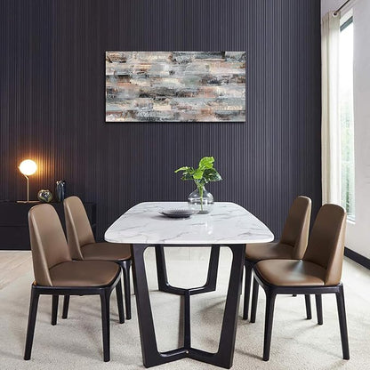 NINEASO Gray Abstract Canvas Wall Art - Grey Brown Picture for Wall Decor Fabric Of Time Canvas Painting Abstract Prints Artwork for Living Room Bedroom Home Office Wall Decoration 20" x 40"
