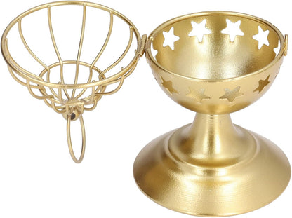 AYNEFY Birdcage Gold Candle Holder Bowl CandleholdersPremium Iron Votive Holder for Table Decoration Birthday Party Ornaments (A)