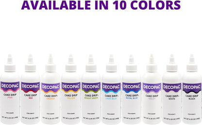 DecoPac Cake Drip, White Color, Vanilla Flavor, Mat Like Chocolate, 6.35 oz, 1 Count (Pack of 1)