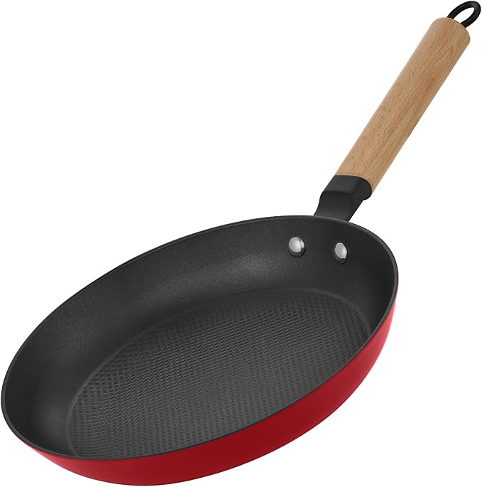YUTANN Nonstick Frying Pan, 8 inch Enameled Cast Iron Pan Kitchen Healthy Egg Fry Pan Omelette with Detachable Handle, Lightweight Pre-seasoned Cast Iron Skillet, Dishwasher & Oven Safe