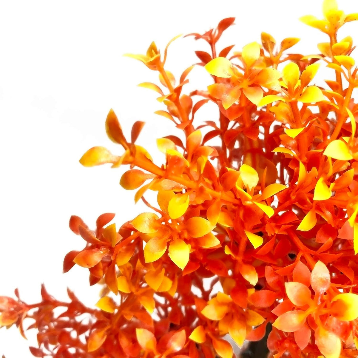 Mipukbay Aquarium Plants Tree - Orange Artificial Plastic Fish Tank Decor, Realistic Ornament Safe for Fish & Shrimp, Low-Maintenance Aquascaping Plants for Freshwater/Saltwater Tank Landscaping