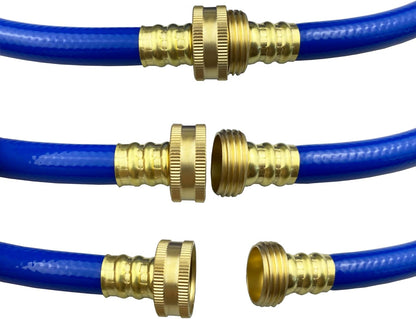 PVC Garden Hose 1/2 Inch Green Heavy Duty Water Hose with Solid Brass Fittings,No Leaking, Flexible,for outdoors,Lawns,Patio (3 FT, Blue, Brass Fittings)