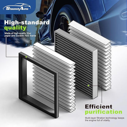 Engine & Cabin Air Filter for Hyundai Palisade 2020 2021 2022 2023 2024 2025 2026 Air filter for Car Replacement CA11943 97133-S8000 HAC-46207LB Automotive Accessories-2 Pack