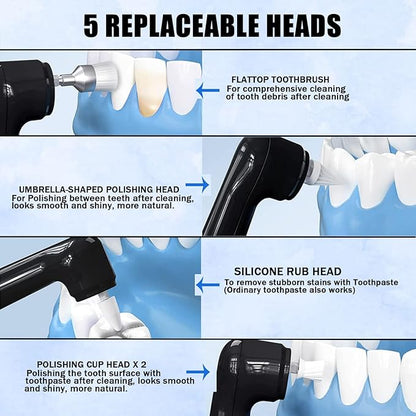 Dental Tools, Electric Tooth Polisher & Manual Teeth Cleaning Kit for Cleaning and Polishing of Tooth, All in One for Total Tooth Care, Removing Stains and Tartar & Brighten and Polish Teeth