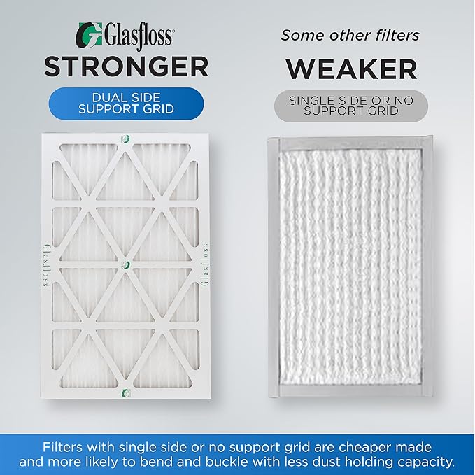 Glasfloss ZL 10x30x1 MERV 10 (FPR 5-6) AC Furnace Air Filters. (Box of 6). Actual Size: 9-5/8 x 29-5/8 x 7/8