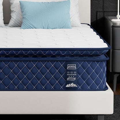 Full Mattress 12 Inch, Memory Foam Mattress with Pocket Spring, Soft & Comfortable Medium Plush, Motion Isolation, Pressure Relief, CertiPUR-US Certified (75"*54"*12")