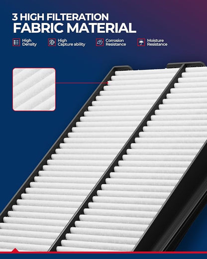 KAX Engine & Cabin Air Filter Kit for Nissan Rogue 2021-2024, Replace# CA11858 CF12552