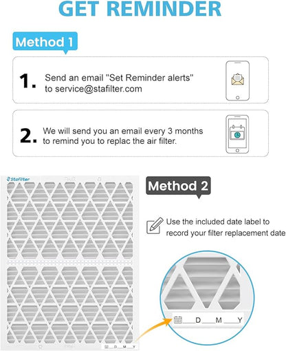 Reusable 16x20x1 Air Filter (MERV 8), 1 Foldable Frame + 6 Refills (Not Individual Filters), Greener HVAC AC Furnace Air Filters MPR 700&FPR 5(Actual Size:15.75"x19.75"x0.75")