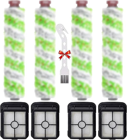 for Bissell CrossWave Pet Pro 2306A CrossWave 1785 Series Replacement Parts 4 Pack 2460 Multi-Surface Pet Pro Cleaner Brush Rolls Tangle-Free+4 Pack 1866 Vacuum Filters Part 1613568 1608684