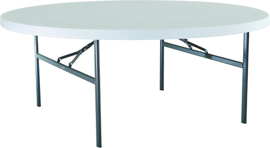 LIFETIME Round Folding Tables 42673 White 72-inch Plastic Top 4 Pack