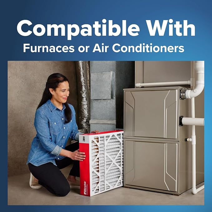 Filtrete 16x25x4 (SlimFit) AC Furnace Air Filter, MPR 1000, MERV 11, Allergen Defense, Electrostatic Air Cleaning Filter, 2-Pack (actual size 15.5 x 24.5 x 3.75 in)