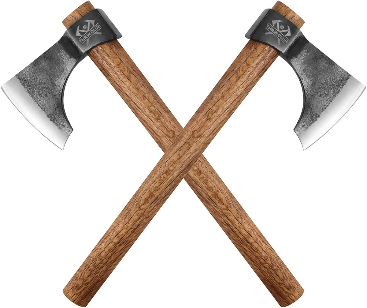 Throwing Axe Set, 16.5" Throwing Tomahawk with 1065 High Carbon Steel & Wooden Handle, Perfect for Axe Throwing Game for Backyard, Competition and Recreation