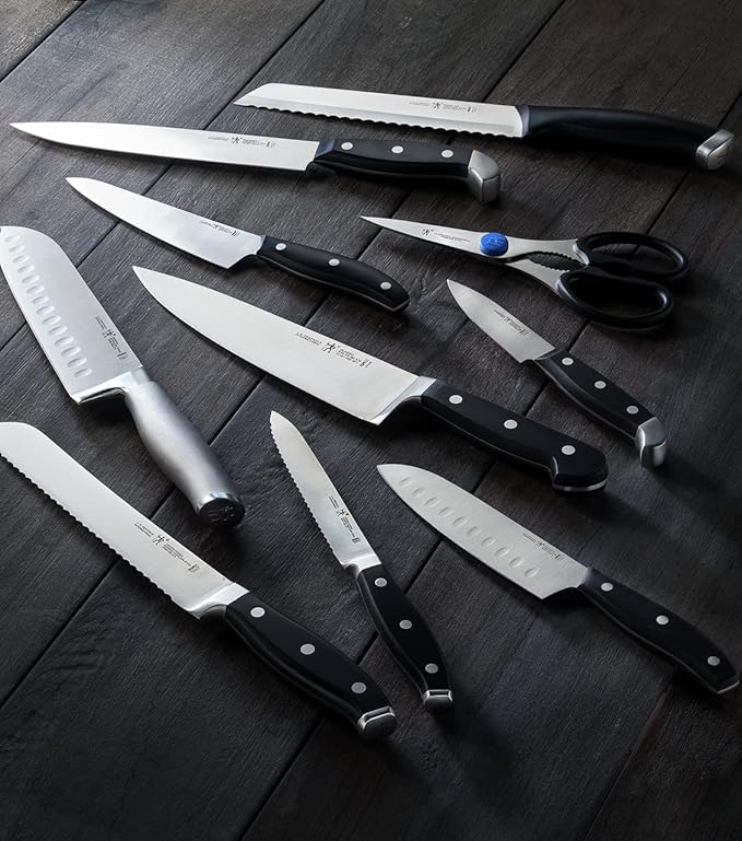 HENCKELS Statement Razor-Sharp 8-inch Slicing Knife, German Engineered Informed by 100+ Years of Mastery, Black/Stainless Steel